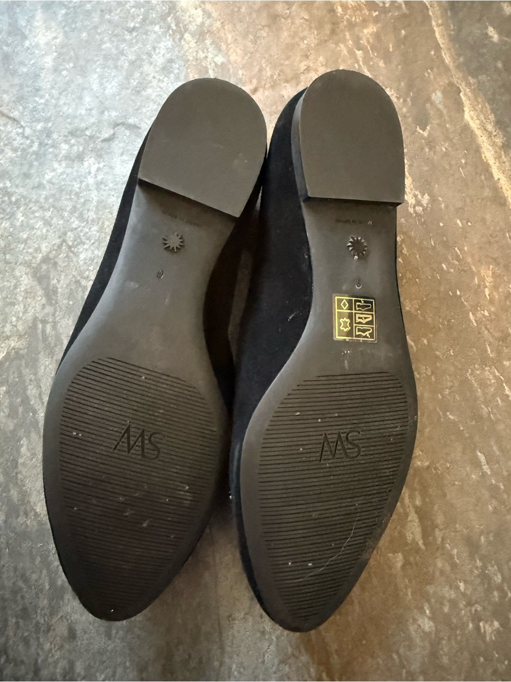 Stuart Weitzman Black Suede Bow Flats - Picture 4 of 6